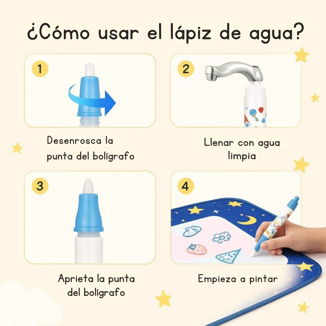 DoodleWater™ - Alfombra de Agua Reutilizable